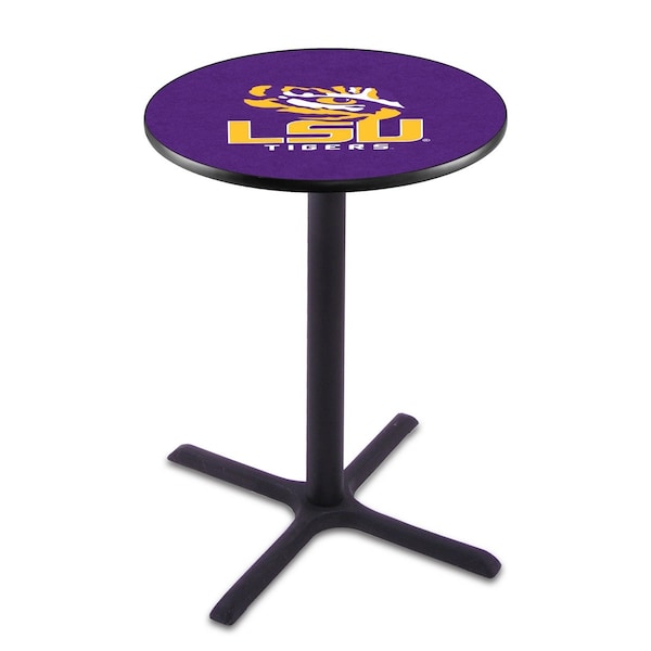 42" Blk Wrinkle Louisiana State Pub Table